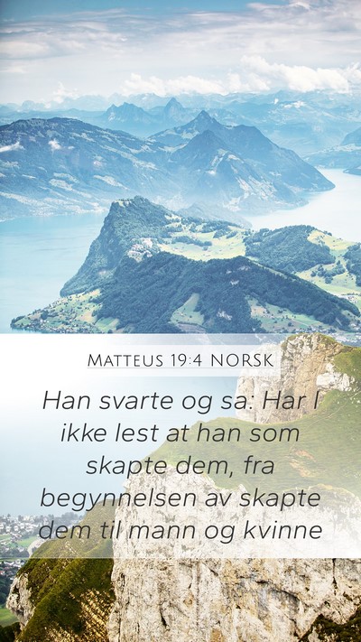 Matteus 19:4 NORSK Bible Verse Image