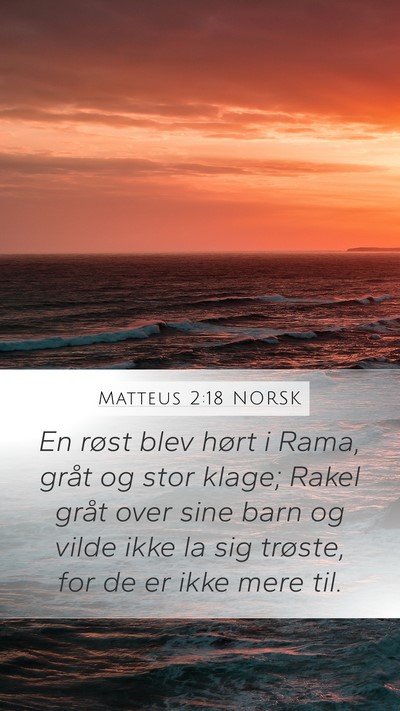 Matteus 2:18 NORSK Bible Verse Image