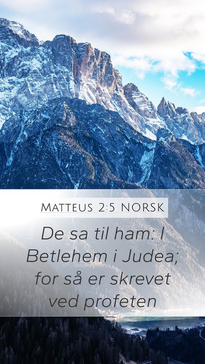 Matteus 2:5 NORSK Bible Verse Image