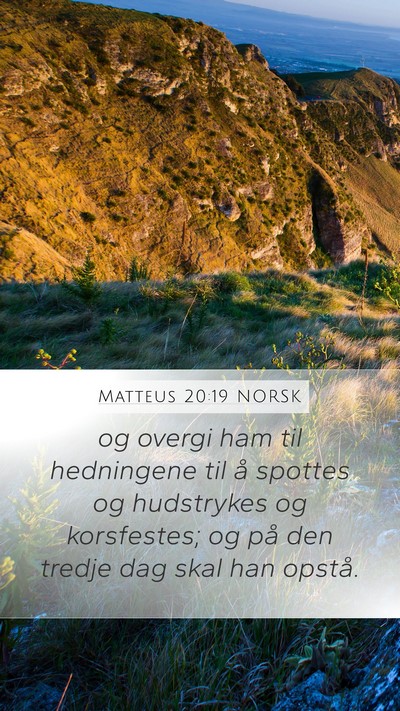 Matteus 20:19 NORSK Bible Verse Image