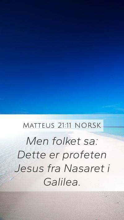 Matteus 21:11 NORSK Bible Verse Image