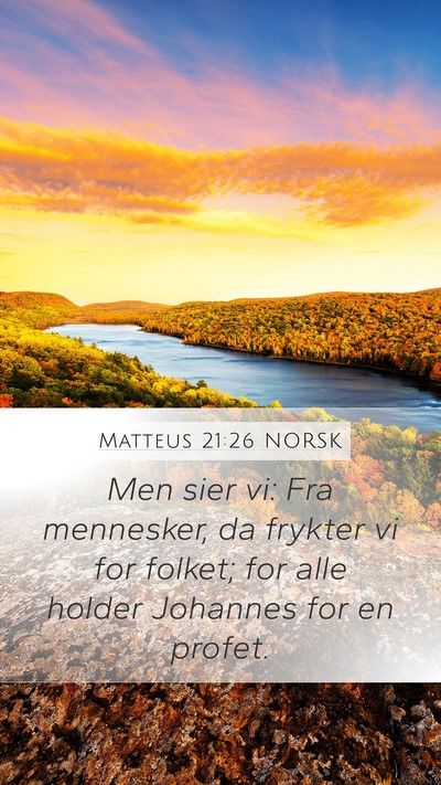 Matteus 21:26 NORSK Bible Verse Image
