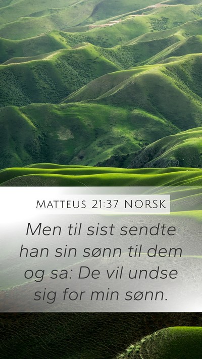 Matteus 21:37 NORSK Bible Verse Image