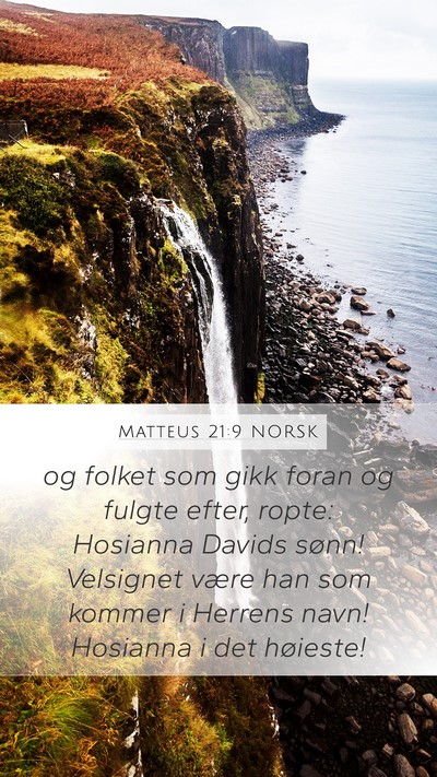 Matteus 21:9 NORSK Bible Verse Image