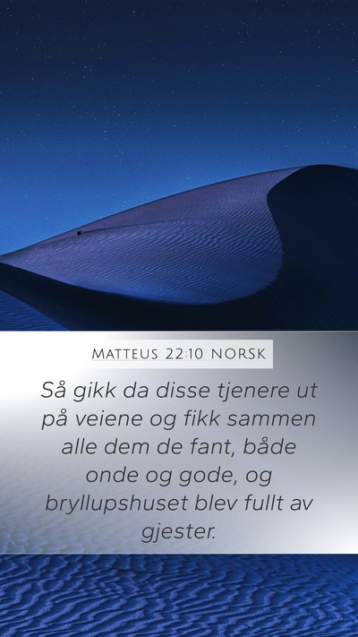 Matteus 22:10 NORSK Bible Verse Image