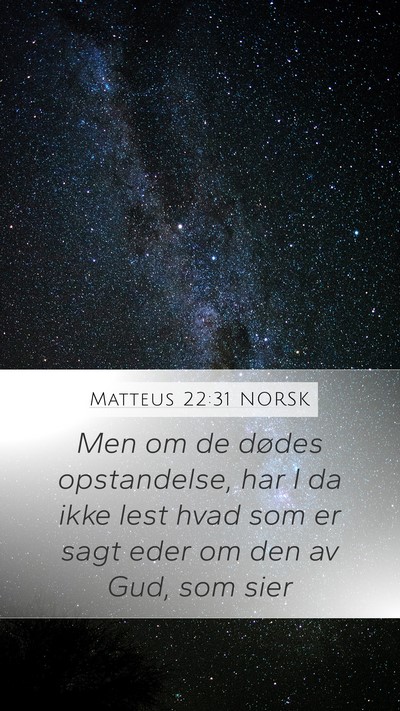 Matteus 22:31 NORSK Bible Verse Image