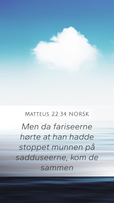 Matteus 22:34 NORSK Bible Verse Image