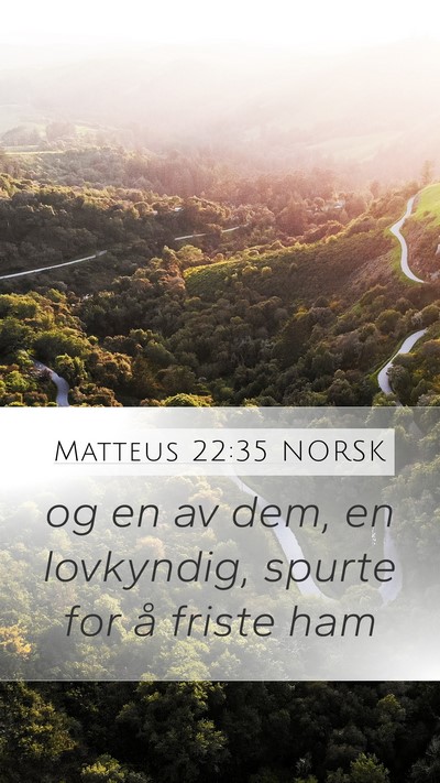 Matteus 22:35 NORSK Bible Verse Image