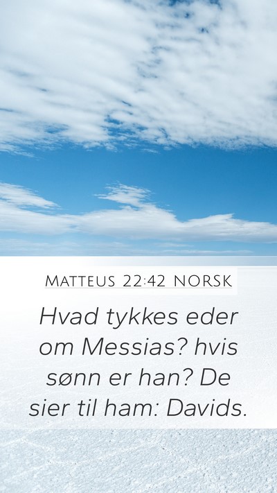 Matteus 22:42 NORSK Bible Verse Image