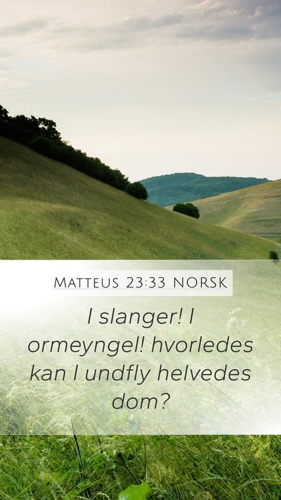 Matteus 23:33 NORSK Bible Verse Image
