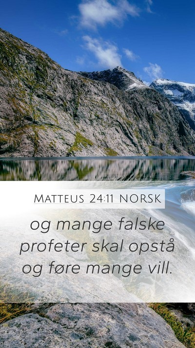 Matteus 24:11 NORSK Bible Verse Image
