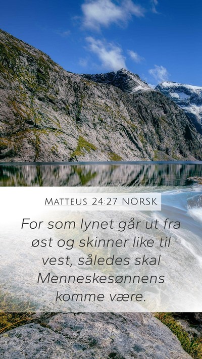 Matteus 24:27 NORSK Bible Verse Image