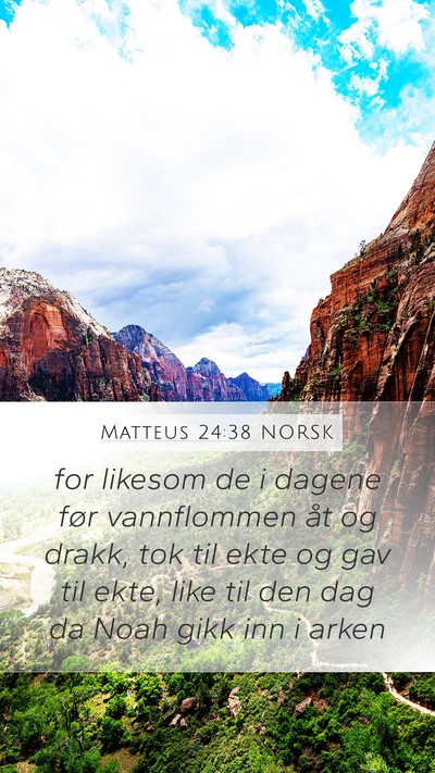 Matteus 24:38 NORSK Bible Verse Image