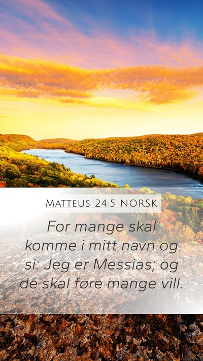 Matteus 24:5 NORSK Bible Verse Image