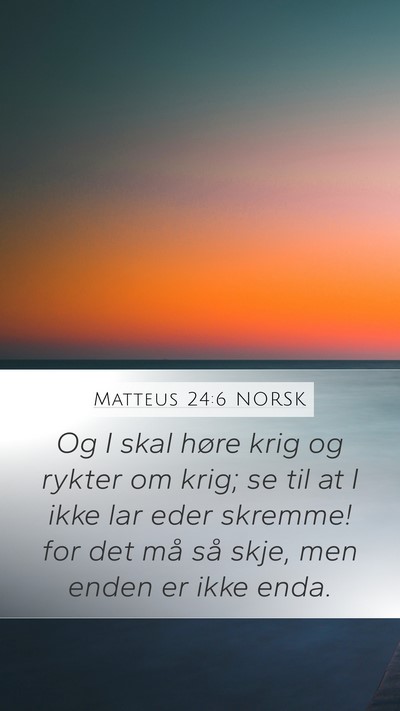 Matteus 24:6 NORSK Bible Verse Image