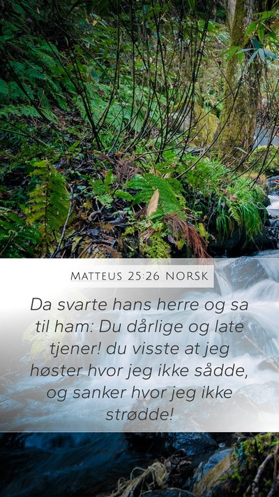 Matteus 25:26 NORSK Bible Verse Image
