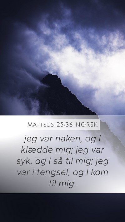 Matteus 25:36 NORSK Bible Verse Image