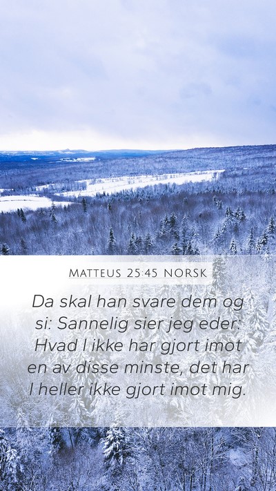 Matteus 25:45 NORSK Bible Verse Image