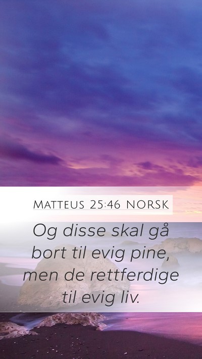 Matteus 25:46 NORSK Bible Verse Image