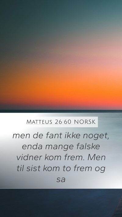 Matteus 26:60 NORSK Bible Verse Image
