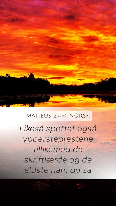 Matteus 27:41 NORSK Bible Verse Image