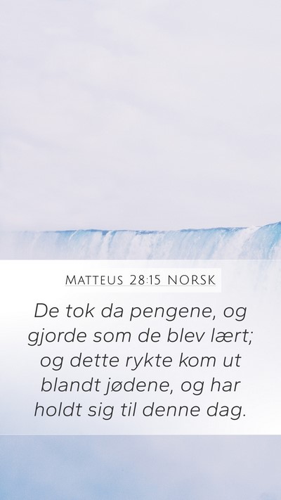 Matteus 28:15 NORSK Bible Verse Image