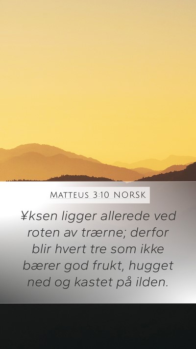 Matteus 3:10 NORSK Bible Verse Image