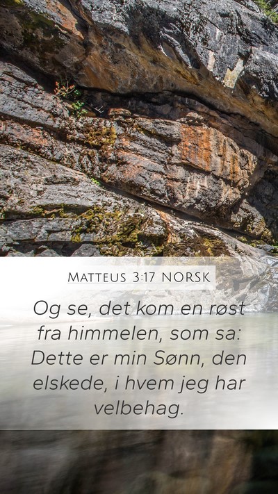 Matteus 3:17 NORSK Bible Verse Image