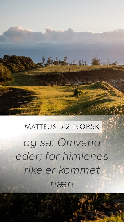 Matteus 3:2 NORSK Bible Verse Image