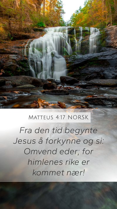 Matteus 4:17 NORSK Bible Verse Image