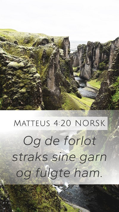 Matteus 4:20 NORSK Bible Verse Image