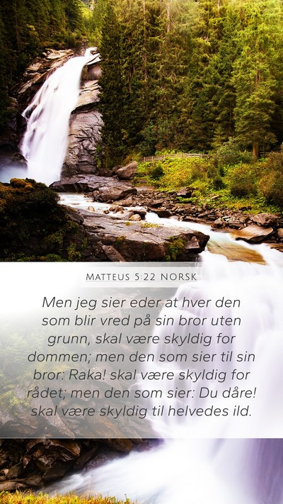 Matteus 5:22 NORSK Bible Verse Image