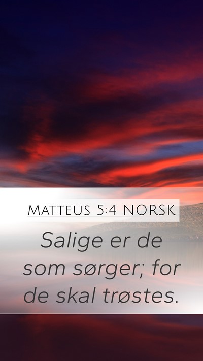 Matteus 5:4 NORSK Bible Verse Image