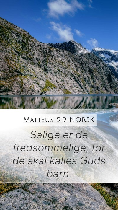 Matteus 5:9 NORSK Bible Verse Image