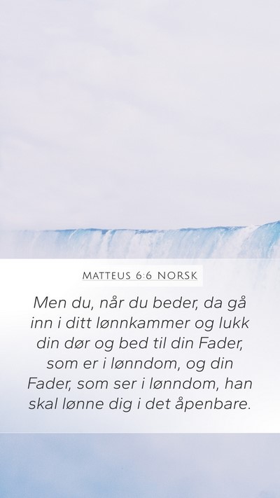 Matteus 6:6 NORSK Bible Verse Image