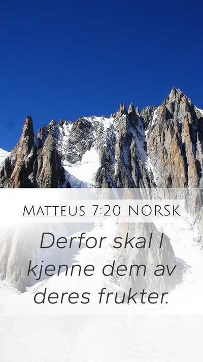 Matteus 7:20 NORSK Bible Verse Image