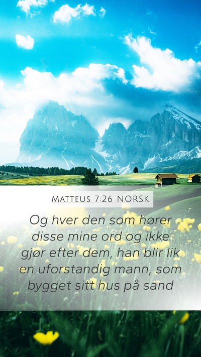 Matteus 7:26 NORSK Bible Verse Image