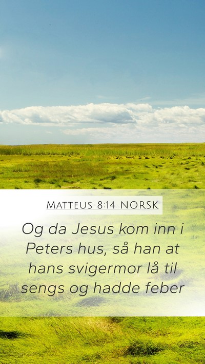 Matteus 8:14 NORSK Bible Verse Image