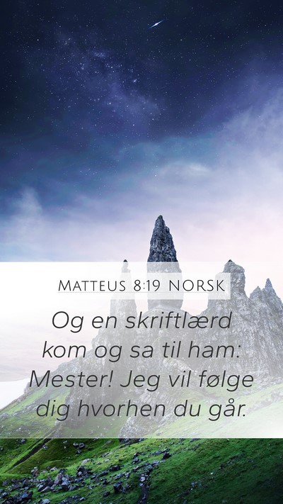 Matteus 8:19 NORSK Bible Verse Image