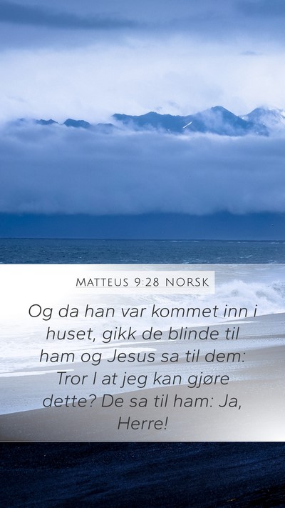 Matteus 9:28 NORSK Bible Verse Image