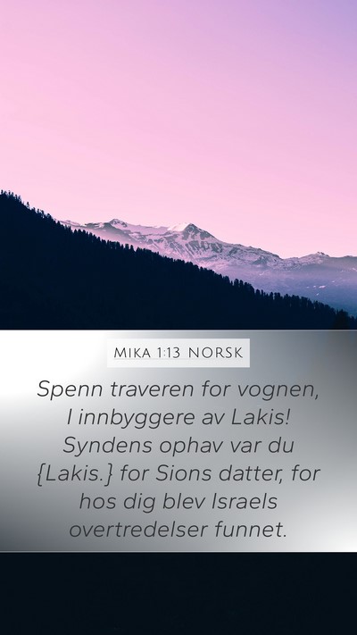 Mika 1:13 NORSK Bible Verse Image