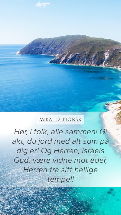 Mika 1:2 NORSK Bible Verse Image