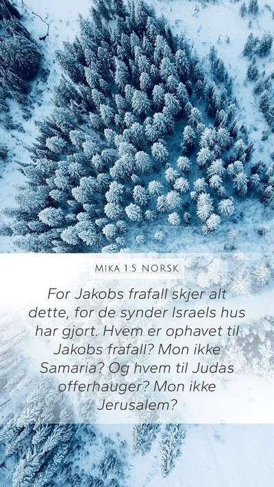 Mika 1:5 NORSK Bible Verse Image