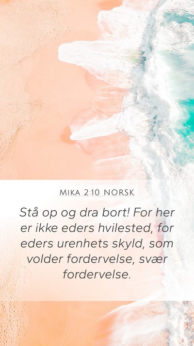 Mika 2:10 NORSK Bible Verse Image