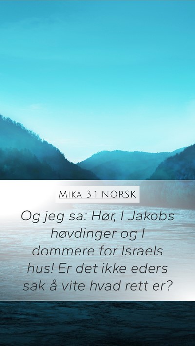 Mika 3:1 NORSK Bible Verse Image