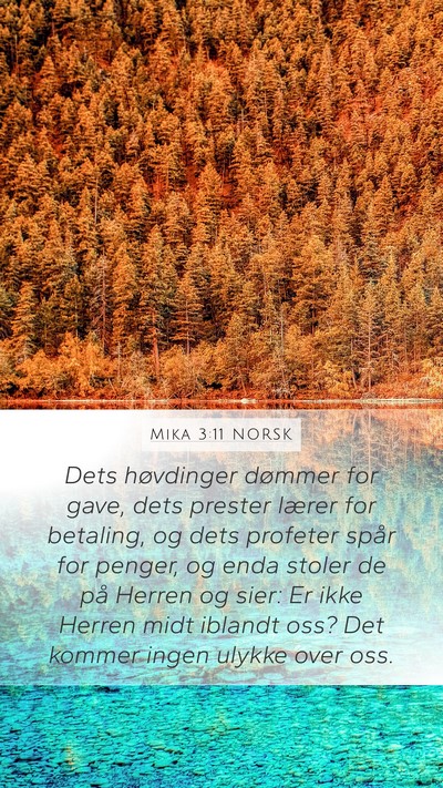 Mika 3:11 NORSK Bible Verse Image