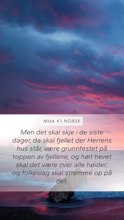 Mika 4:1 NORSK Bible Verse Image