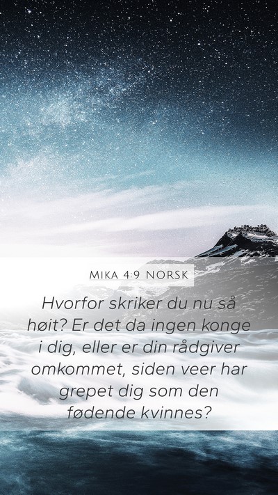 Mika 4:9 NORSK Bible Verse Image