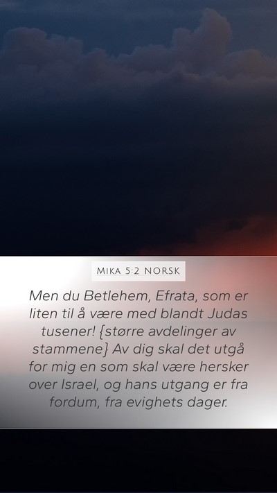 Mika 5:2 NORSK Bible Verse Image