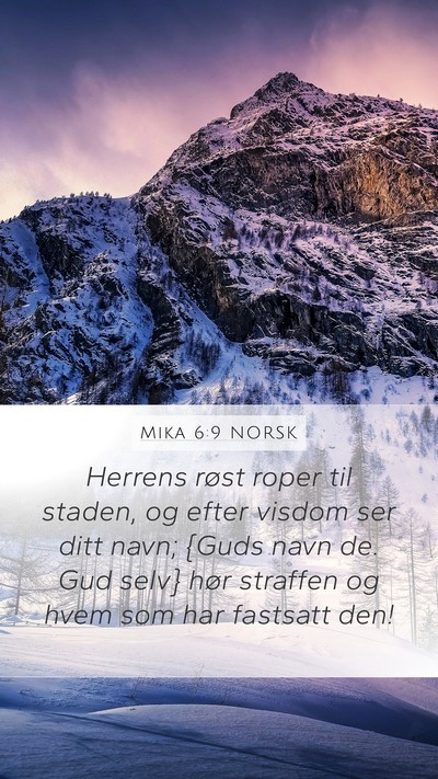 Mika 6:9 NORSK Bible Verse Image